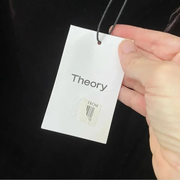 NWT Theory High Waist Side Slit Drape Velvet Skirt size 14 - Picture 6 of 7